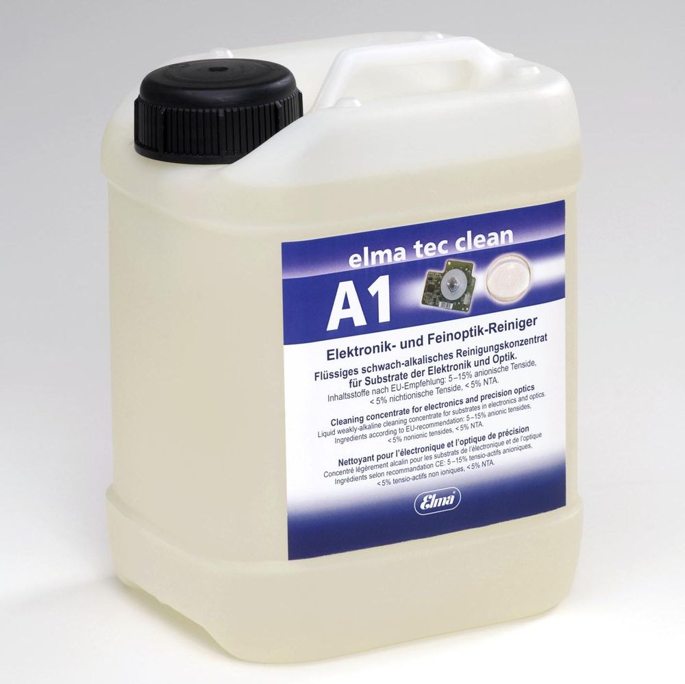 Elma TEC Clean A1 (Mildly Alkaline) Solution, 2.5 liter / 0.65gal., 800 0102