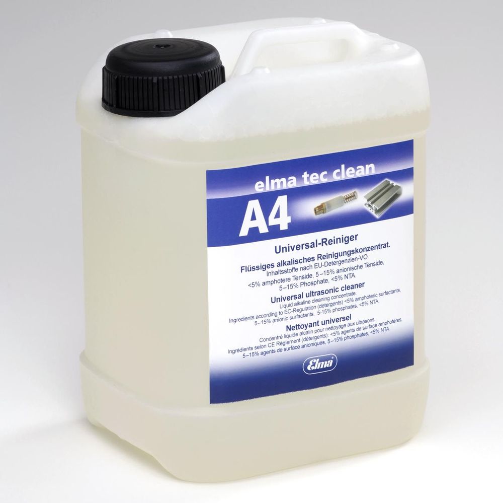 Elma TEC Clean A4 (Alkaline Degreaser) Solution, 2.5 liter / 0.65gal., 800 0132