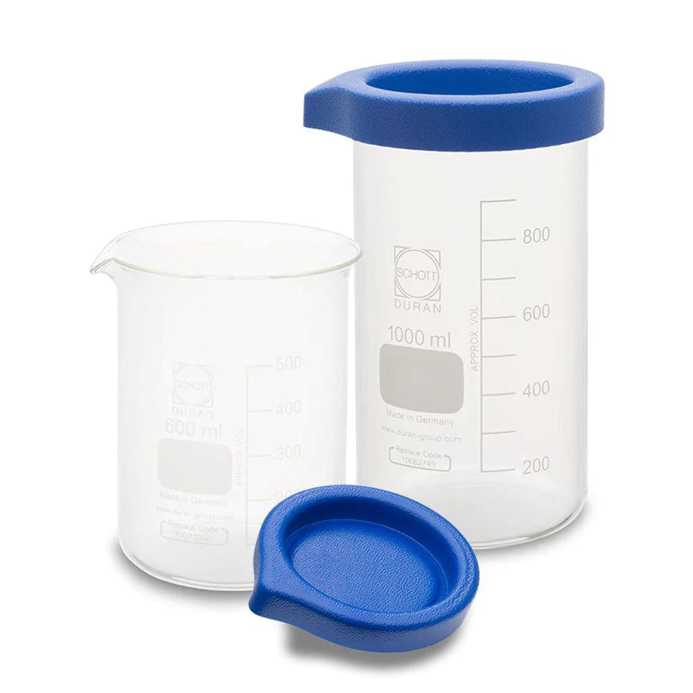 Elma 1,000ml Glass Beaker with Plastic Lid, 95 mm dia., 104 6010