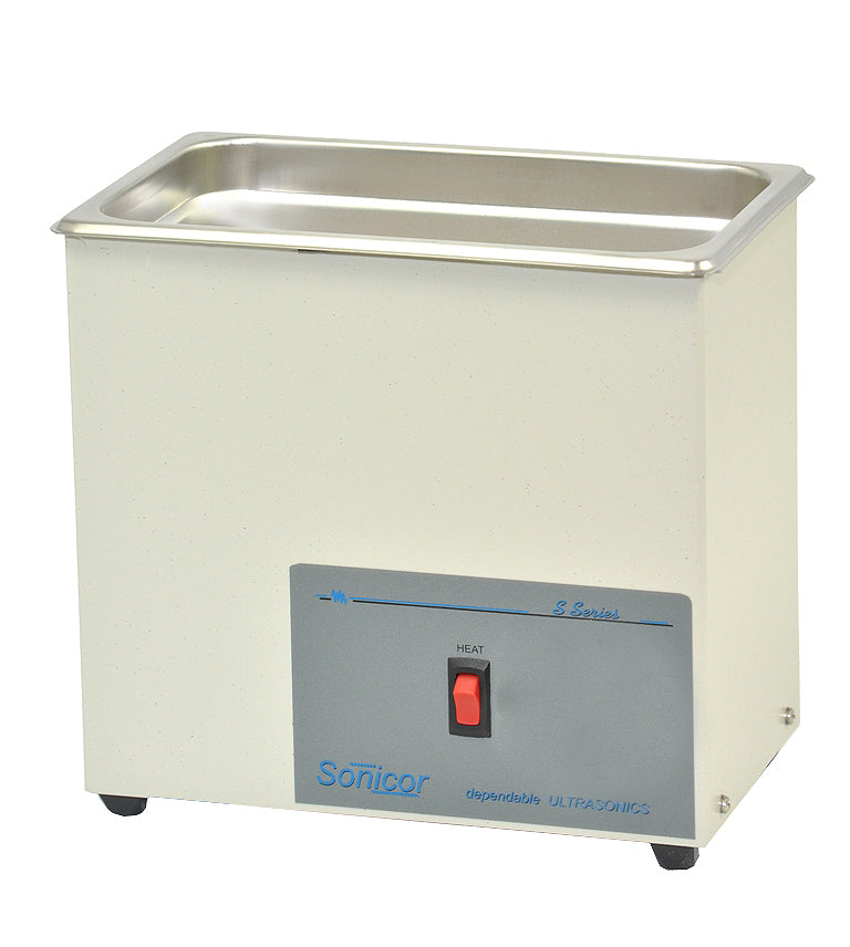 Sonicor 0.75gal. Ultrasonic Cleaner, No timer, Heated, S-100H