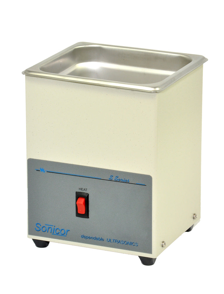 Sonicor 0.5gal. Ultrasonic Cleaner, No timer, Heated, S-50H