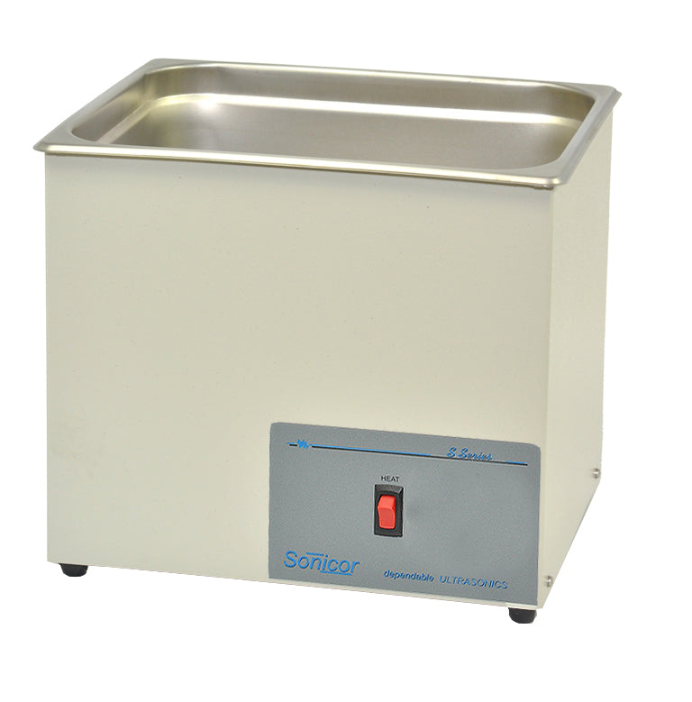 Sonicor 2.5gal. Ultrasonic Cleaner, No timer, Heated, S-200H